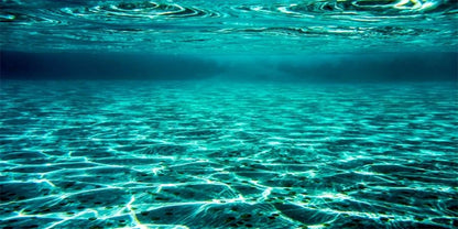 YongFoto Fish Tank Background 72x18 inch Turquoise Clear Water Ripple Lakebed Undersea Ocean Floor Underwater Seabed Polyester Backdrop Reptile Habitat Terrarium Aquarium Background