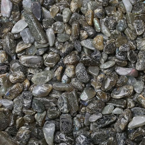 LAIDANLA Labradorite Crushed Stone Crystal Chips Bulk Natural Gemstones Healing Reiki Crystals Mini Quartz Vase Filler Aquarium Gravel 100g - color: Labradorite, size: 0.22 Pound-（0.2"-0.28"）