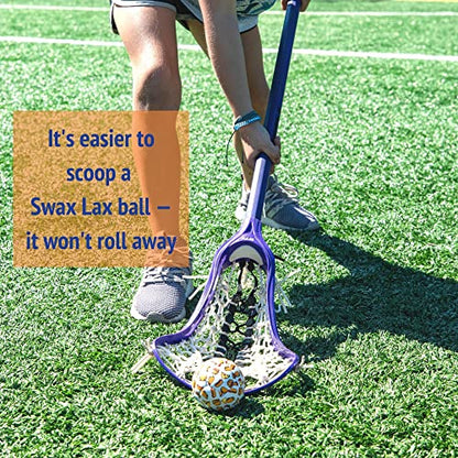 SWAX LAX Lacrosse Training Ball - Indoor Outdoor Practice Less Bounce & Rebounds - color: Red