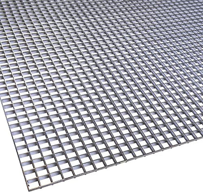 Egg Crate Panel 6-Pack in Chrome | Polystyrene | 23 5/8” x 47 5/8” with 1/2" x 1/2" x 3/8" Cell Size | Manufactured by American Louver | Ceiling Light Covers, HVAC Grilles, Aquarium Eggcrates