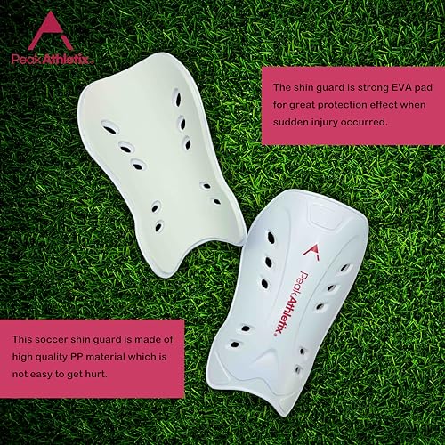 Soccer Shin Guards – Lightweight Protective Gear for Youth & Adults - color: Black, size: Large-X-Large