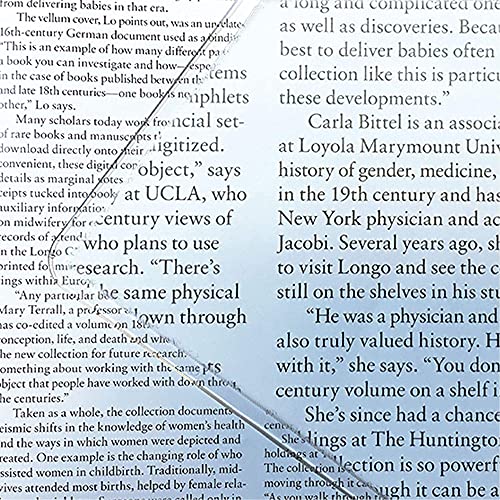 MAGDEPO 2X Large Area Magnifying Sheet Rigid Acrylic Full Page 10.5" X 7.8" with Card Size Magnifier for Reading Books, Maps, Newspapers, DIY Solar Concentrator/Projection/Computer Screen Enlarger