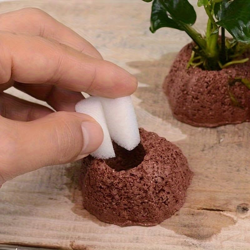 Ceramic 3PCS Aquatic Water Plant Fixed Rings Pottery Plant Pot Ring for Fish Tank Accessories
