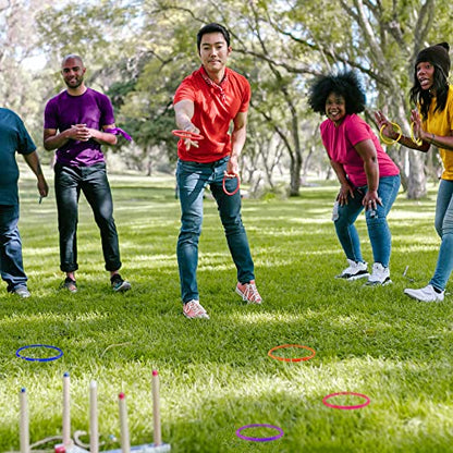 Super Z Outlet Colorful Plastic Ring Toss Outdoor Activity Games for Sports Practice Speed Agility Training (12 Pack)