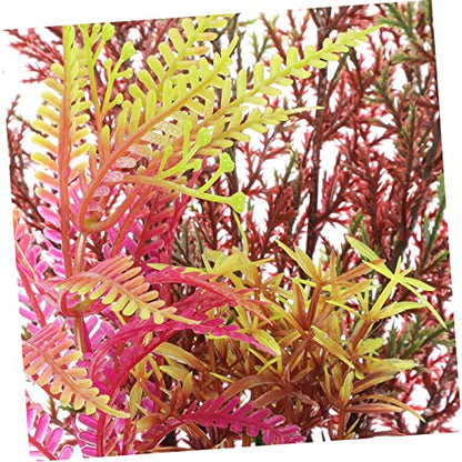 2pcs Creative Artificial Aquarium Grass Vivid Wear-Resistant Desktop Tank Plants for Fish Tank Decoration Simulation Plants