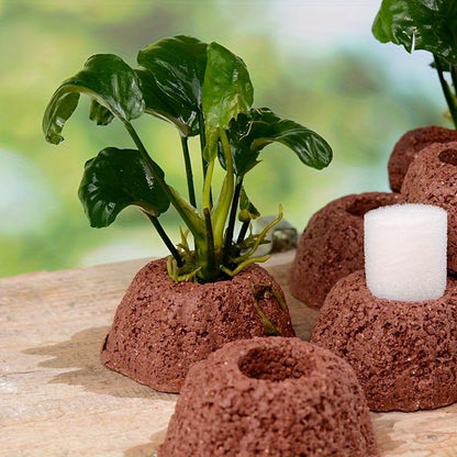 Ceramic 3PCS Aquatic Water Plant Fixed Rings Pottery Plant Pot Ring for Fish Tank Accessories