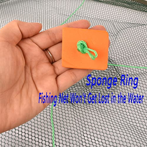Foldable Fishing net Hand cast net, Shrimp net Crab net Fishing net Crayfish Hand cast cage