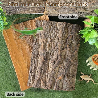 Cork Terrarium Background 11.8x7.9in 4PCS Natural Reptile Cork Bark Flats Terrarium Board Bearded Dragon Climbing Wall Mat Tank Decor for Lizard Chamelon Snake Turtle Spider Crested Gecko - size: 4PCS-11.8x7.9in