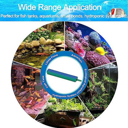 Aquarium Air Stones Bar 6 Inch Air Stone Kit with 5 Pcs Square Oxygen Diffuser Bubble Release Mineral Airstones for Fish Tank Pumps Small DWC Bucket Needs - color: Blue, size: 6 Inch