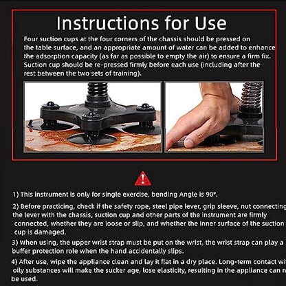 Arm Wrestling Training Equipment 45~50lbs Forearm Trainer Grips Wrist Exerciser Muscle Developer Strength Home Fitness for Professional & non-professional - color: Heavy Black(45-50lbs)