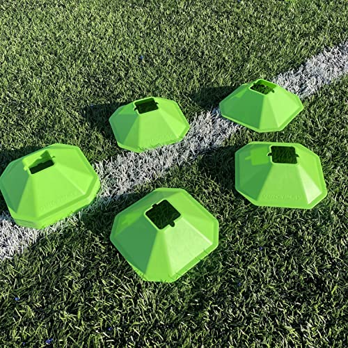 QUICKPLAY Soccer Cones Set of 20 - Compact High-Visibility Markers - size: Standard Cones 6.5"