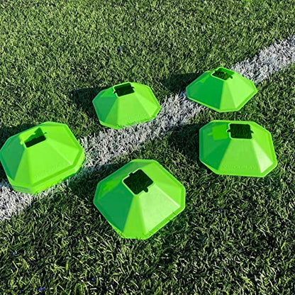 QUICKPLAY Soccer Cones Set of 20 - Compact High-Visibility Markers - size: Standard Cones 6.5"