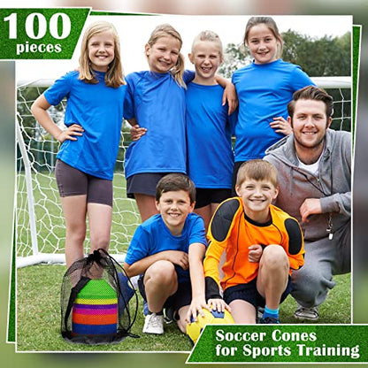Hanaive Mini Soccer Cones for Agility Drills, 5 Inch