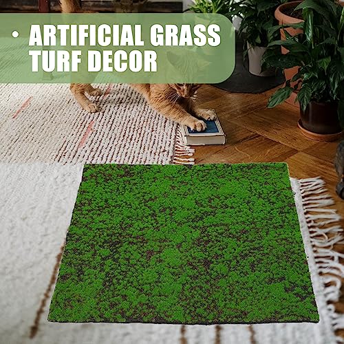 Healifty Artificial Moss Mat 19.68X19.68 Inch Square Simulation Grass Pad Realistic Faux Moss Turf for Indoor Outdoor DIY Landscaping Garden Decor