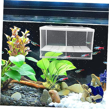 LIOOBO Aquarium Fish Breeding Isolation Net Plastic Fish Tank Partition Guppy Breeder Box Style