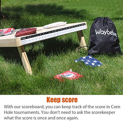 Waybelive 2-Pack Cornhole Game Magnetic Scoreboard, White & Black - size: 2 Pack