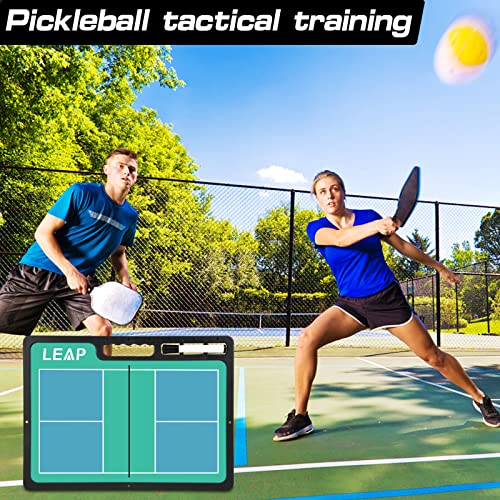 Coach Board Premium Tactical Clipboard Two Sides with Full & Half Court Dry Erase Marker Board for Basketball, Baseball, Soccer, Football, Hockey - color: Badminton / Pickelball