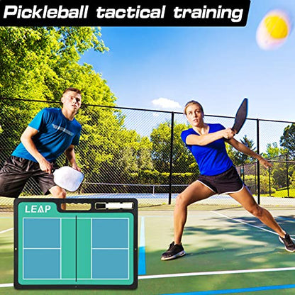 Coach Board Premium Tactical Clipboard Two Sides with Full & Half Court Dry Erase Marker Board for Basketball, Baseball, Soccer, Football, Hockey - color: Badminton / Pickelball
