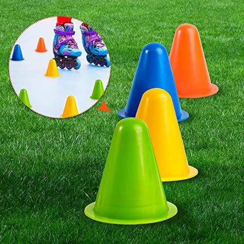 Mini Agility Cones, 3-Inch, 70-Pack, 7 Colors, Sports Training