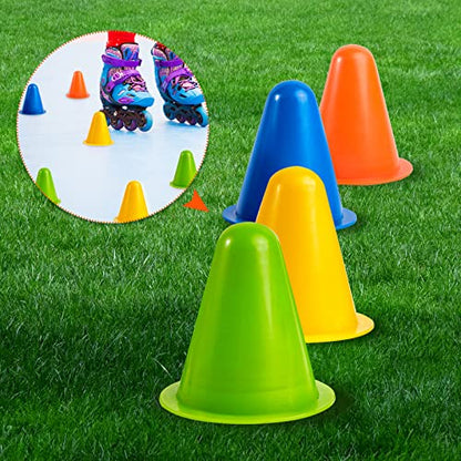 Mini Agility Cones, 3-Inch, 70-Pack, 7 Colors, Sports Training