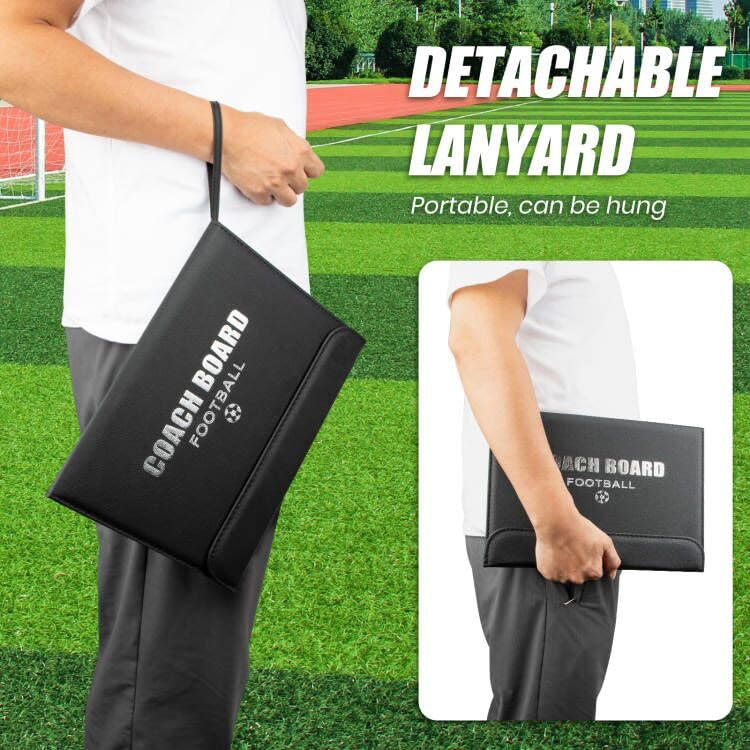Foldable Magnetic Soccer Coaching Board, Soccer Tactics Strategy Board | Portable Soccer Board with Dry Erase Markers and Magnetic Markers for Coaches Training, Great Gift for Kids Soccer Coach.
