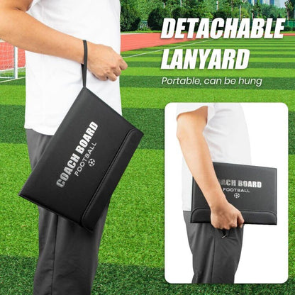 Foldable Magnetic Soccer Coaching Board, Soccer Tactics Strategy Board | Portable Soccer Board with Dry Erase Markers and Magnetic Markers for Coaches Training, Great Gift for Kids Soccer Coach.