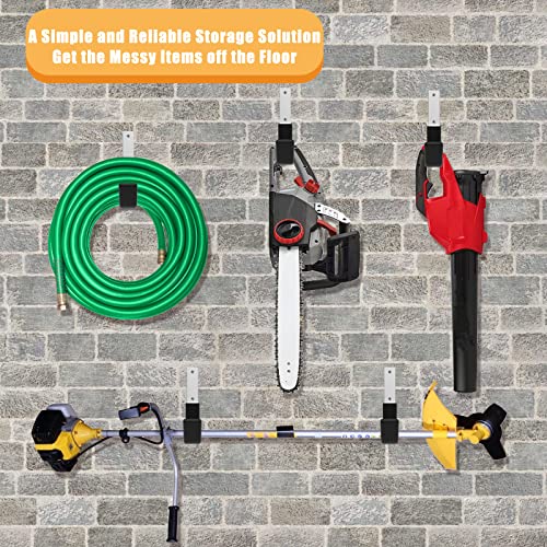Heavy Duty Garage Utility Hooks, Wall Mount Ladder Hangers, 2S | Large J-shaped hangers for bicycles, hoses and tools; zinc-coated steel, PVC padding, 50 lb capacity, indoor/outdoor use. - size: 2 Small