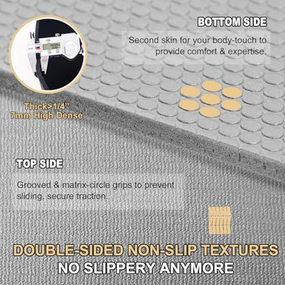 GXMMAT Extra Large Exercise Mat 16'x6'/12'x6'/10'x6'/8'x6'(7mm) - color: Grey Cool, size: 6*10 FT