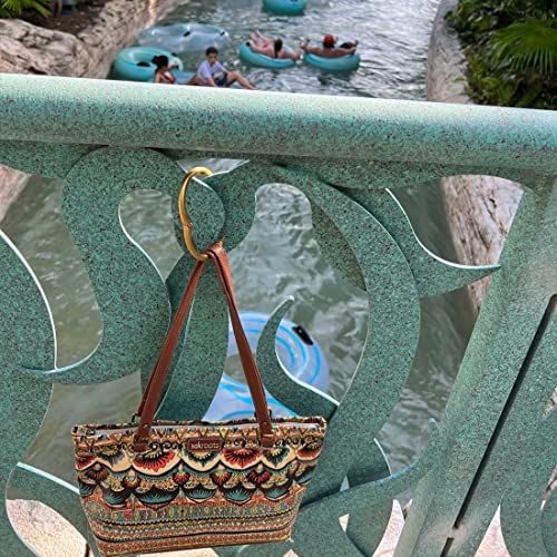 Clipa Bag Hangers The Ring that Opens into a Hook, Closes Automatically - color: Matte Gold