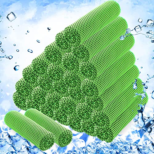 Hosuly 30 Pack Cooling Towels 40"x12" - color: Bright Green