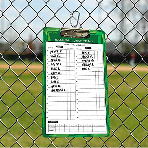 GoSports Premium Dry Erase Coaches Clipboards – Basketball, Baseball, Football, Soccer, Hockey, Volleyball, Lacrosse - color: Baseball / Softball