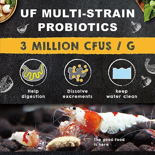 Ultra Fresh Shrimp Food, High Protein, Rich in Vitamins for Crystal, Caridina and Small Tropical Shrimp 2.04oz