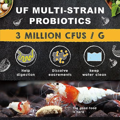 Ultra Fresh Shrimp Food, High Protein, Rich in Vitamins for Crystal, Caridina and Small Tropical Shrimp 2.04oz