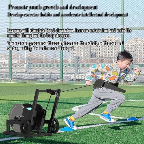 50M Resistance Training Device, Strength and Conditioning Trainer with Display and Overload Exercise Resistance Harness, Adjustable Resistance, Protect Waist Safety, Improve Agility,for Sprinting