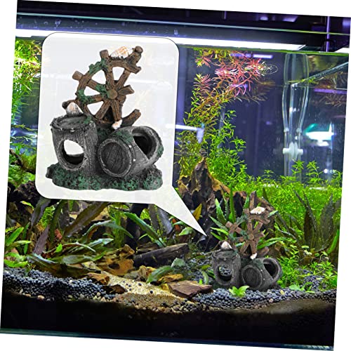 NOLITOY Aquarium Resin Ornament for Fish Tank Decoration Creative Landscape Adornment for Aquatic Habitats Safe for Fish Tank Aesthetics Unique Rustic Design