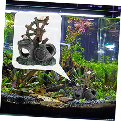 NOLITOY Aquarium Resin Ornament for Fish Tank Decoration Creative Landscape Adornment for Aquatic Habitats Safe for Fish Tank Aesthetics Unique Rustic Design