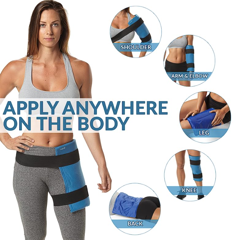 ComfiLife Ice Packs for Injuries – Reusable Hot and Cold Pack with Wrap – Soft Gel Ice Packs for Back, Shoulder, Hip, Knee, Elbow, Joint Pain Relief – Heat & Cold Therapy (Large (Pack of 1)) - size: Large (Pack of 1)