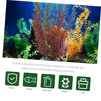 2pcs Creative Artificial Aquarium Grass Vivid Wear-Resistant Desktop Tank Plants for Fish Tank Decoration Simulation Plants