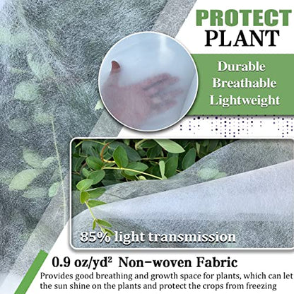 Plant Covers Freeze Protection, 7FT x 25FT 0.9oz Reusable Frost Cloth Plant Blankets Floating Row Cover for Garden Clod Winter Frost Sun Pest Protection