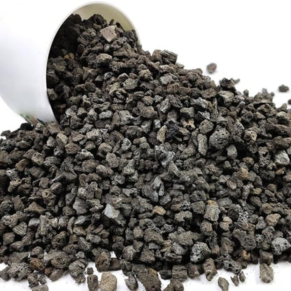 Black Horticultural Lava Rocks for Plants, 2lb Succulents Cactus Bonsai Soil Volcanic Rocks for Aquarium Outdoor Decorative Stones for Craft Projects, Vase Fillers