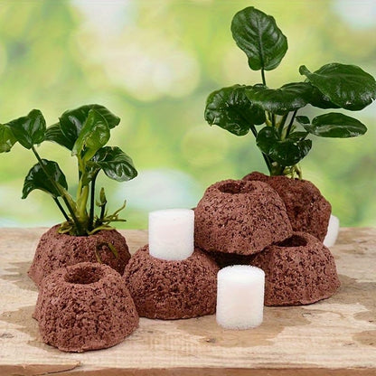 Ceramic 3PCS Aquatic Water Plant Fixed Rings Pottery Plant Pot Ring for Fish Tank Accessories