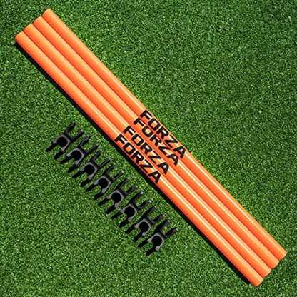 FORZA Agility Poles & Clips | Create Your Own Hurdles - 8 Color Options - color: Orange, style: Poles & Clips