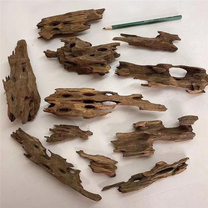 Fish Tank Natural Porous Wood Driftwood Ornament for Aquarium Decoration Hermit Crabs Shrimp Fish Aquarium Accessories… (10-15cm)
