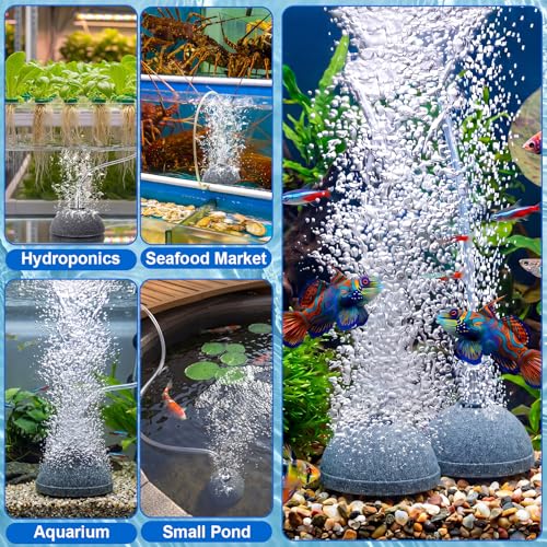 12 Pcs Aquarium Air Stones 2.3 Inch Pond Air Stone Bread Mineral Airstones Bubble Fish Tank Airstone Oxygen Diffuser for Aquarium Fish Tank Bucket Pond and Dwc Reservoir - size: 5.8 x 4.4 cm/ 2.3 x 1.7 inches
