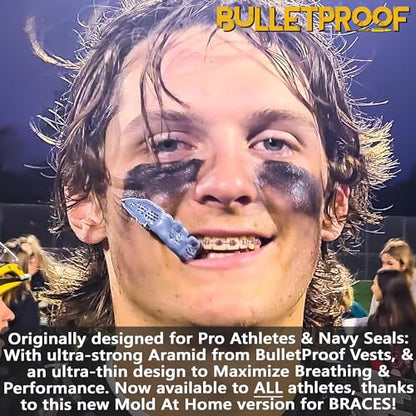 Bulletproof Braces Mouth Guard: Most Breathable Thin Mouthguard for Braces! - color: Retro Blue Gray
