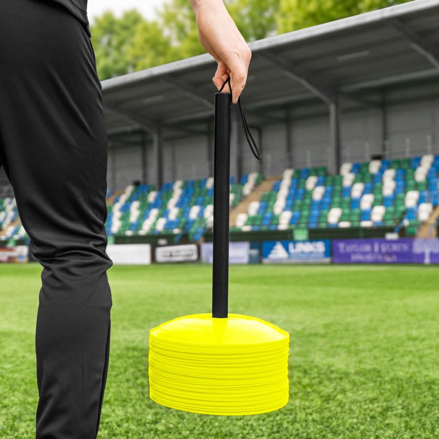 FORZA Training Equipment Carriers & Holders Set – Cone Holder, Hurdle Carrier, Bib Ring & Strap for Sports Storage - size: Aero Flat Cone Carrier