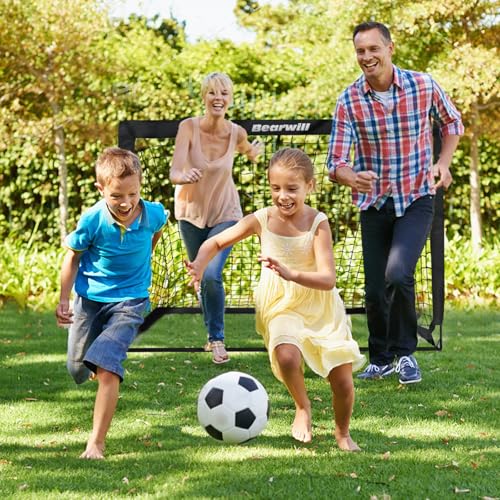 Bearwill Soccer Goal, Kids Soccer Goals for Backyard Set of 2 - color: Black