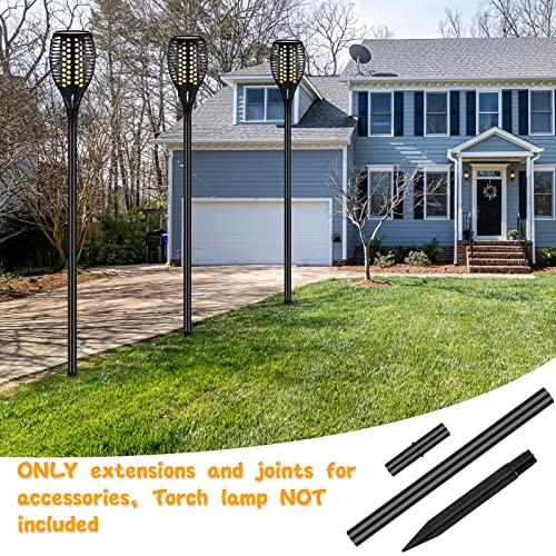 8 Kit Solar Light Stakes Replacement Lame Lamp Extension Pole Ground Stake and Joint Connector Kit for Outdoor Garden Backyard(12.2 Inch)