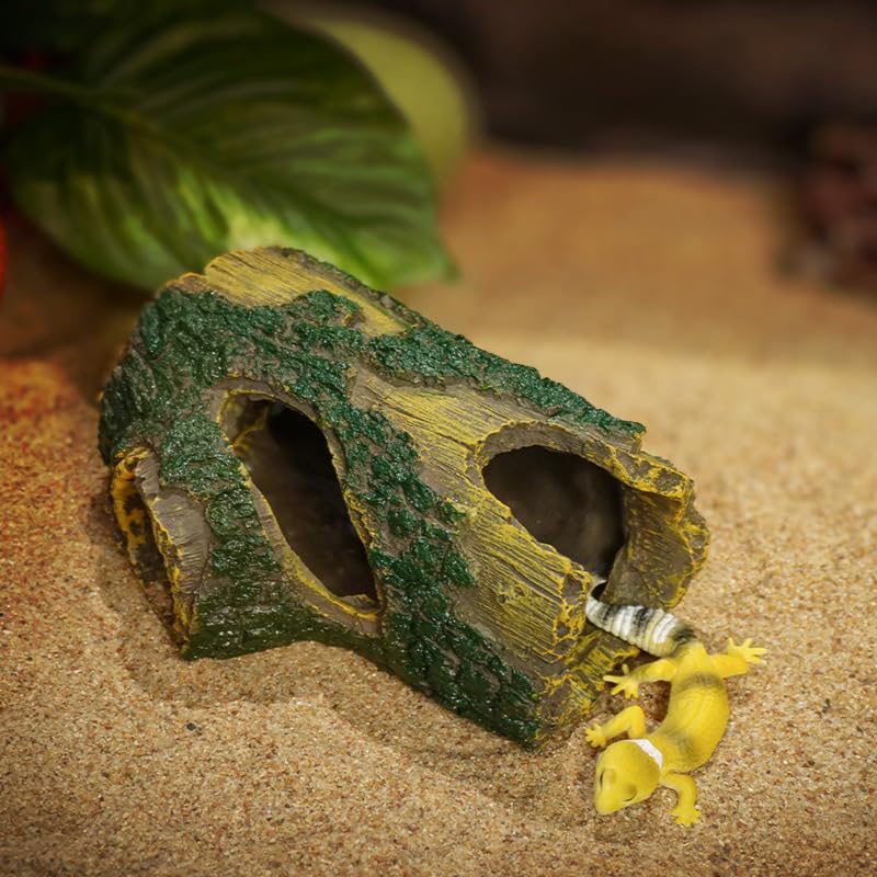 1PC Fish Tank Decoration Landscaping Aquarium Scenery Resin Crafts Decoration Wooden Barrel Wood Tree Debris Escape Bucket Spider Scorpion Lizard Shelter Decoration Reptile