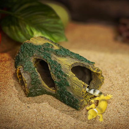 1PC Fish Tank Decoration Landscaping Aquarium Scenery Resin Crafts Decoration Wooden Barrel Wood Tree Debris Escape Bucket Spider Scorpion Lizard Shelter Decoration Reptile